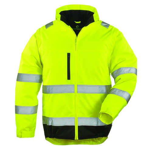 chaqueta hi-way alta visibilidad de coverguard con mangas desmontables