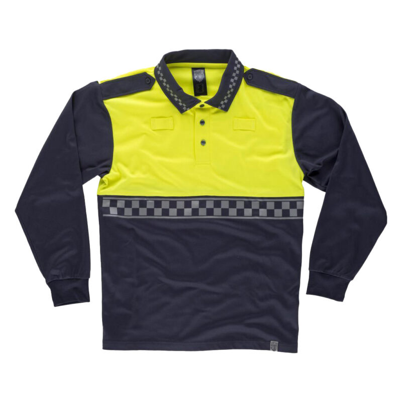 Polo combinado manga larga alta visibilidad reflectante workteam
