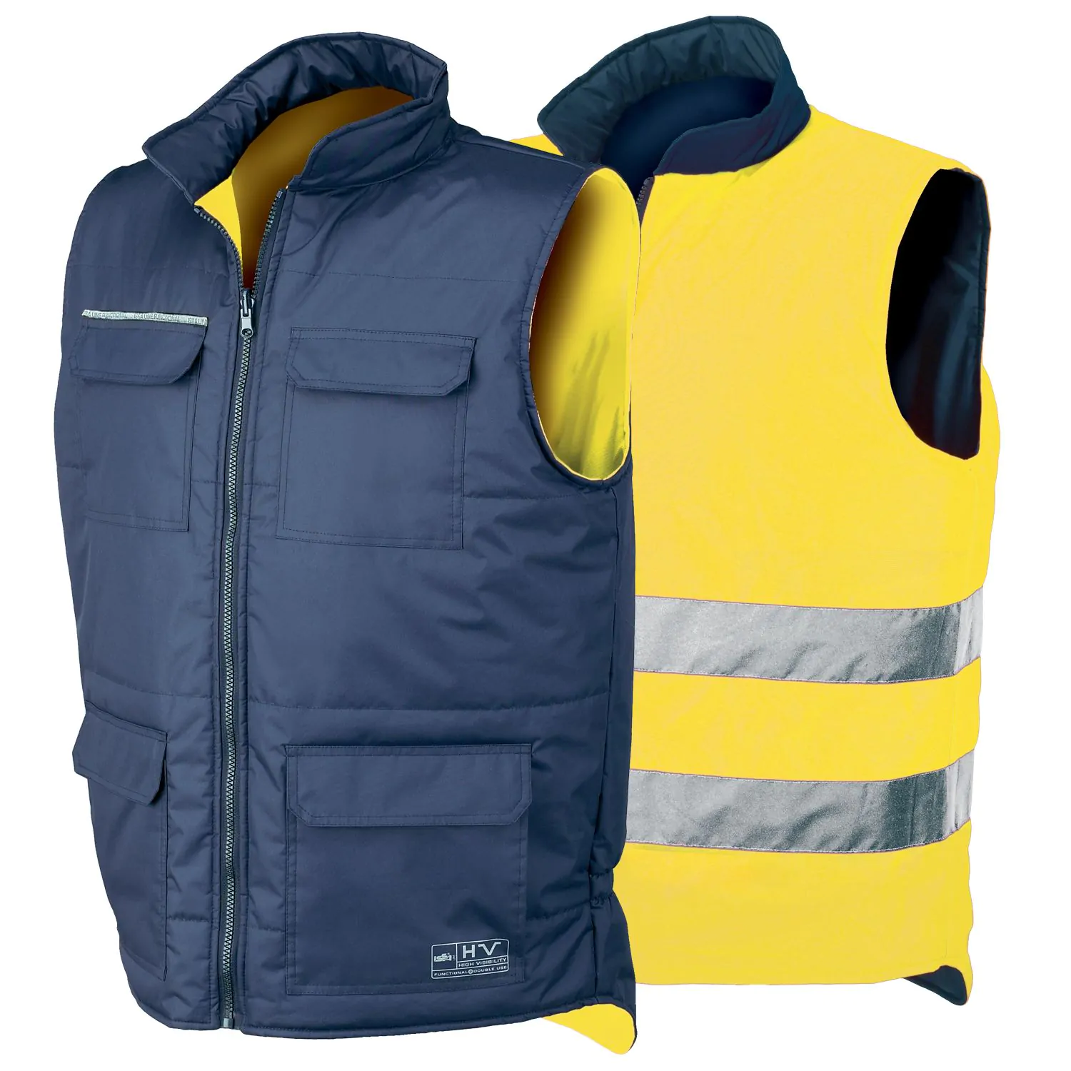 chaleco reversible alta visibilidad reflectante