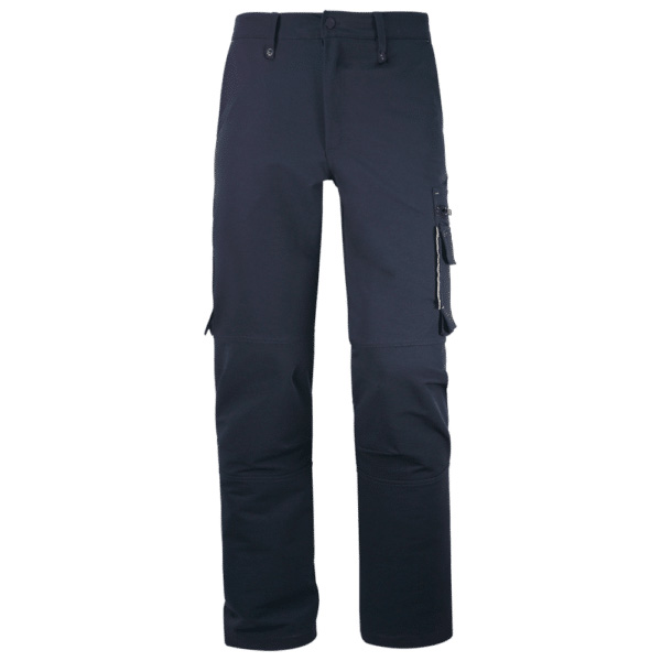 pantalon de trabajo multielastico con bolsillos laterales y bandas reflectantes